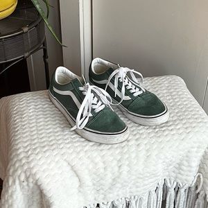 Green Vans Old Skool Shoes Green